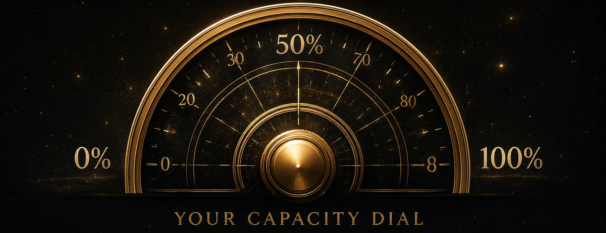 Your capacity dial, from 0% to 100%