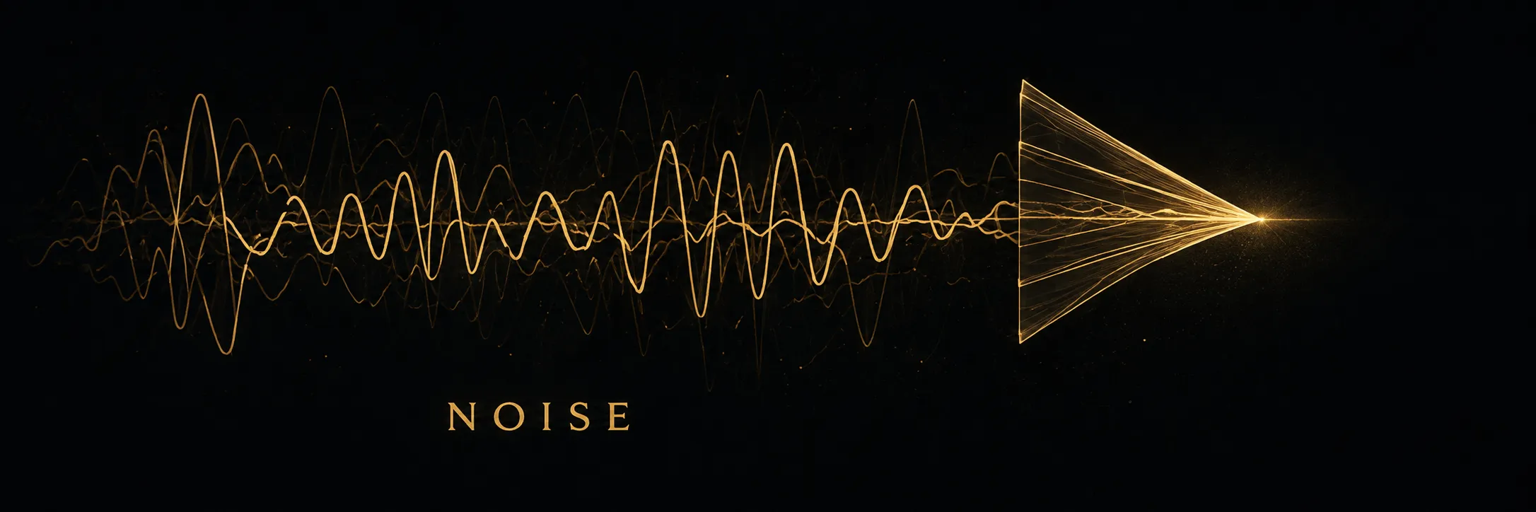 A chaotic waveform (noise) funnelling inward